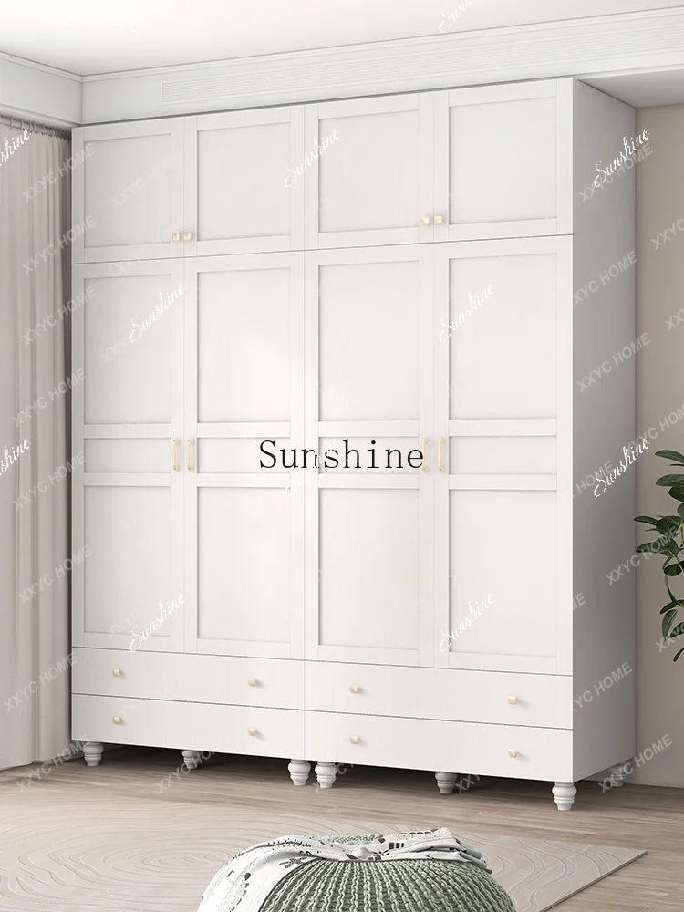 Green simple solid color small apartment bedroom clothes and hats two doors clothing cabinet assembly  FT