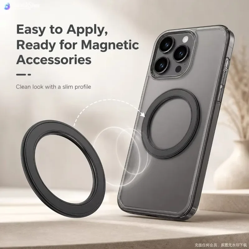 For Magsafe Strong Magnetic Ring Phone Holder Stands Adhesive Magnet Wall Cell Phone Mount Car Dashboard Mount for IPhone