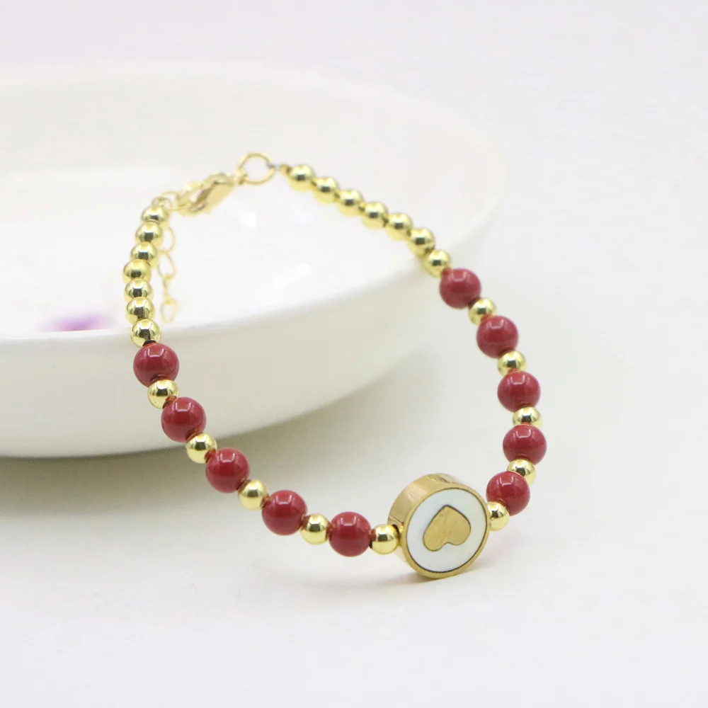 Pulsera para Bebé con Piedras Naturales, Diseño Exclusivo y de Alta Gama, Regalo para Niña de Un Año, Bautizo, Joyería de Moda, Venta al Por Mayor