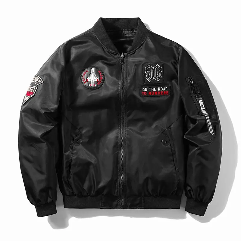 Primavera e autunno nuova tendenza della moda ricamato bomber giacca da uomo casual allentato sportivo antivento cappotto da baseball di grandi dimensioni M-7XL