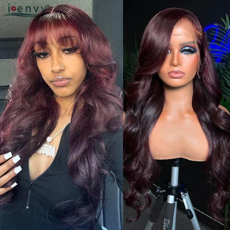 

Colored 13X4 Hd Lace Frontal Wig 99J Burgundy Human Hair Wig Body Wave Long 13X6 Lace Front Human Hair Brazilian For Black Women