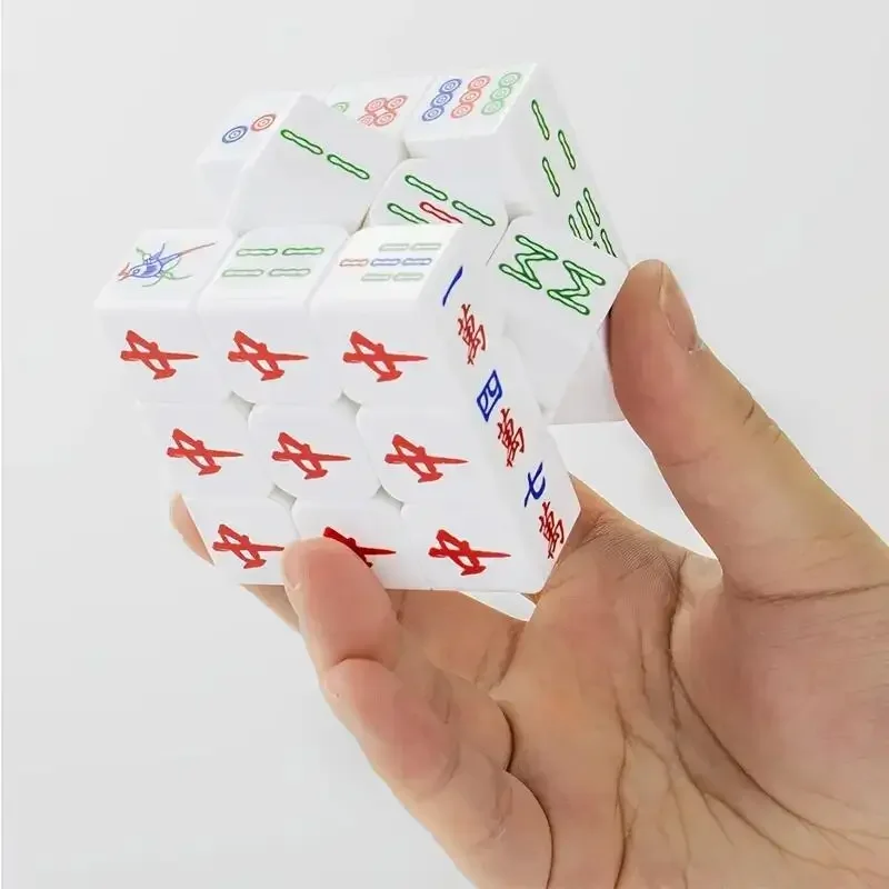 1pc Mahjong Magic Cube, The Perfect Combination Of Mahjong Game And Magic Cube, A Creative And Stress-relieving Gift For Friends