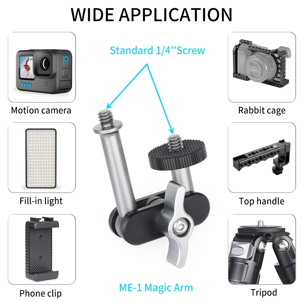 INNOREL ME-1 Universal Magic Arm with Dual Ball Head with 1/4\