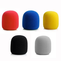 Wireless Handheld Microphone Cover Colorful Windproof Anti-Saliva and Washable Sponge Foam Cover for Most Microphone 3.5 X 7CM