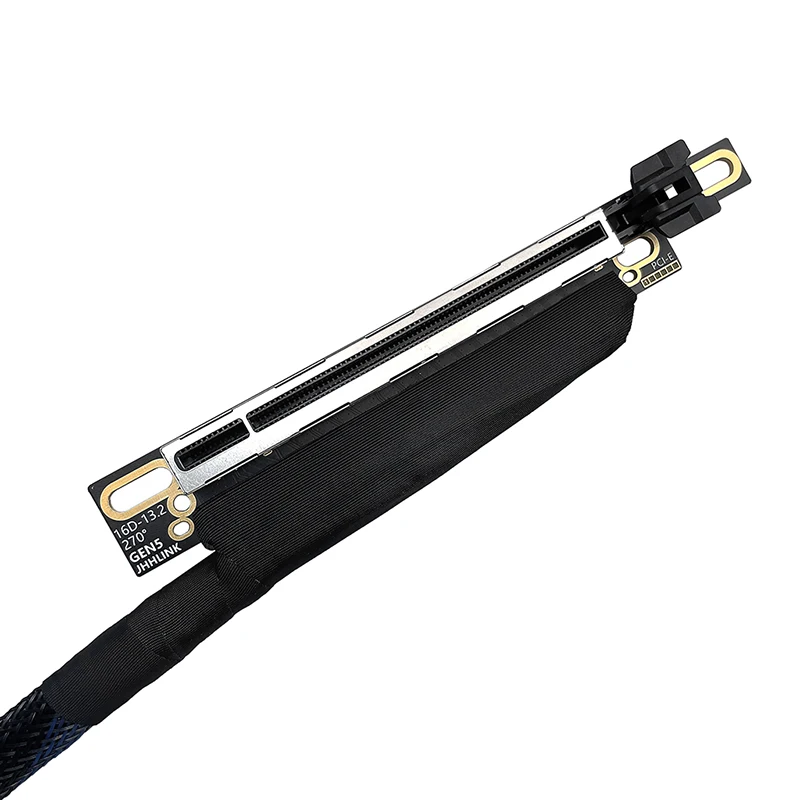 PCIe 5.0 x16 Gen5 Riser-Kabel 64Gbps, 6-lagiges PCB, versilbertes GPU-Verlängerungskabel für Grafikkarten – Detail 24