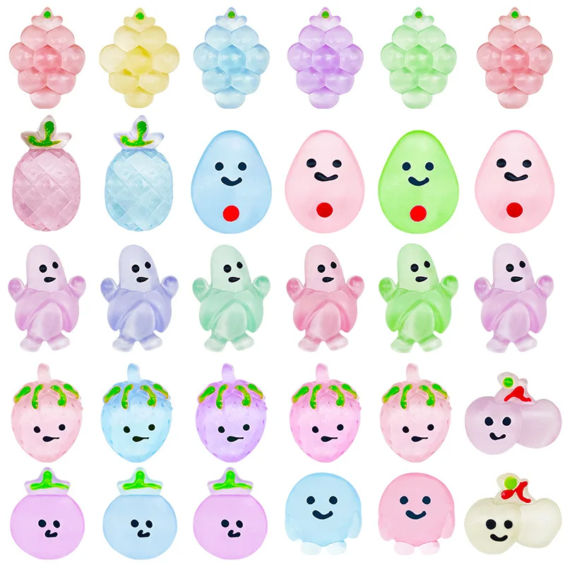 20pcs Cute Transparent Sticky Squishy Stress Relief Toys for Kids Birthday Party Favors Classroom Prizes Gifts Goodie Bag Filler