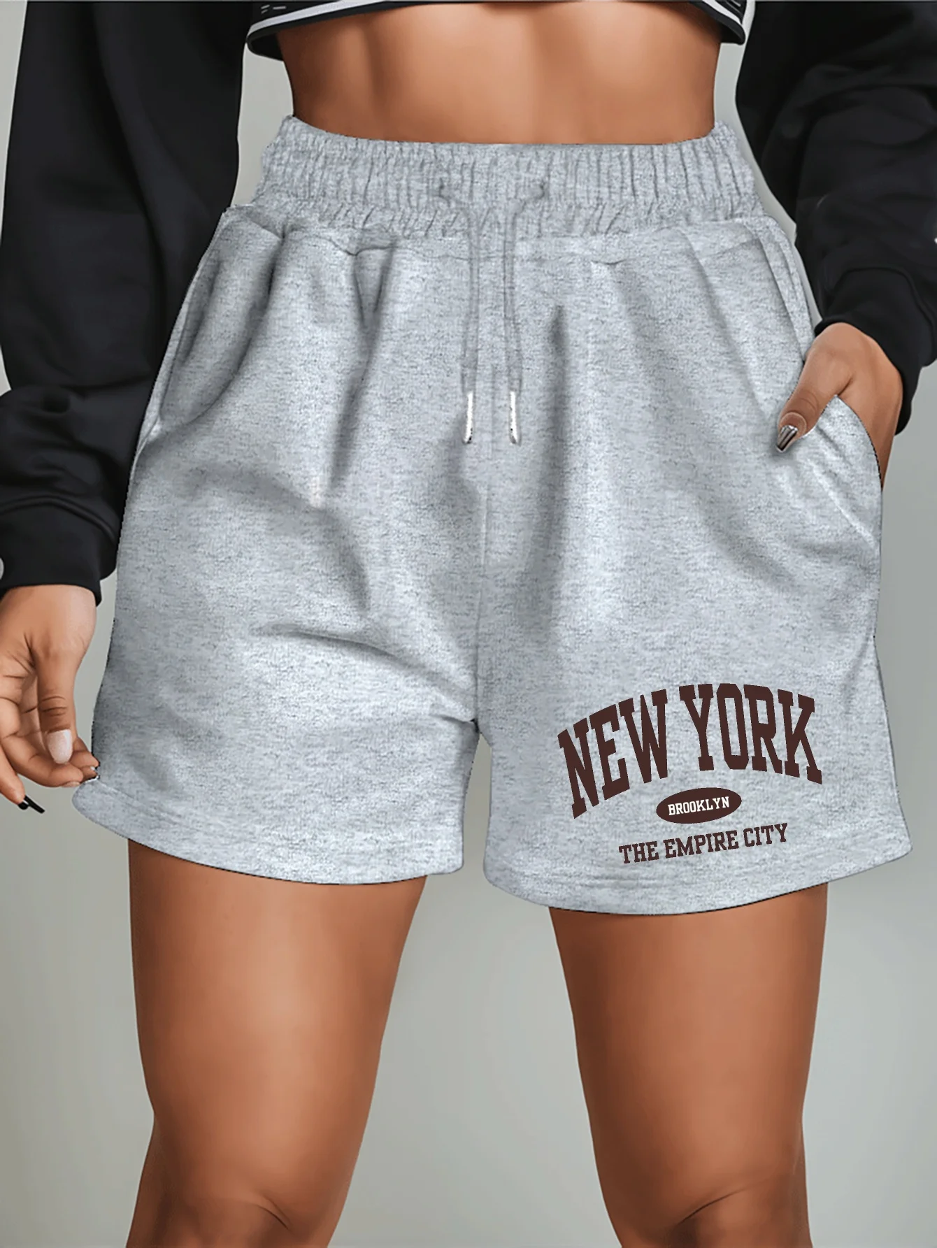

2026 Women's Summer Casual Shorts Letter Print Loose Fit Stylish and Versatile Suitable for Gym and Lounge Wear