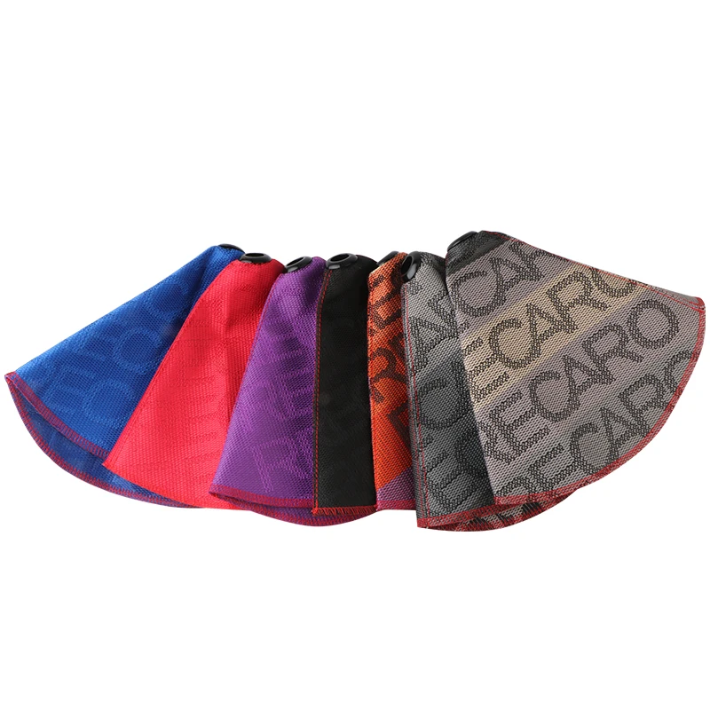 JDM RECARO High Quality Fabric Gear Shift knob Boot Cover Canvas Racing Shifter Lever Cover Collars For Universal Car