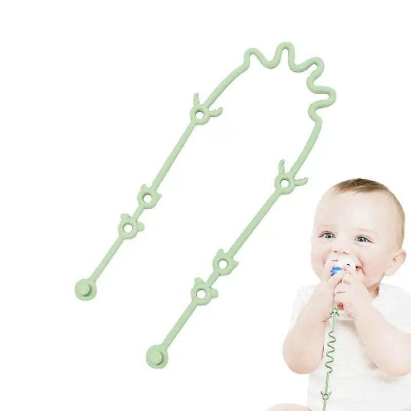 Silicone Toy Straps For Baby Silicone Baby Toy Tether Strap Teethers Harness Strollers Straps For Baby Bottle Cribs High Chair