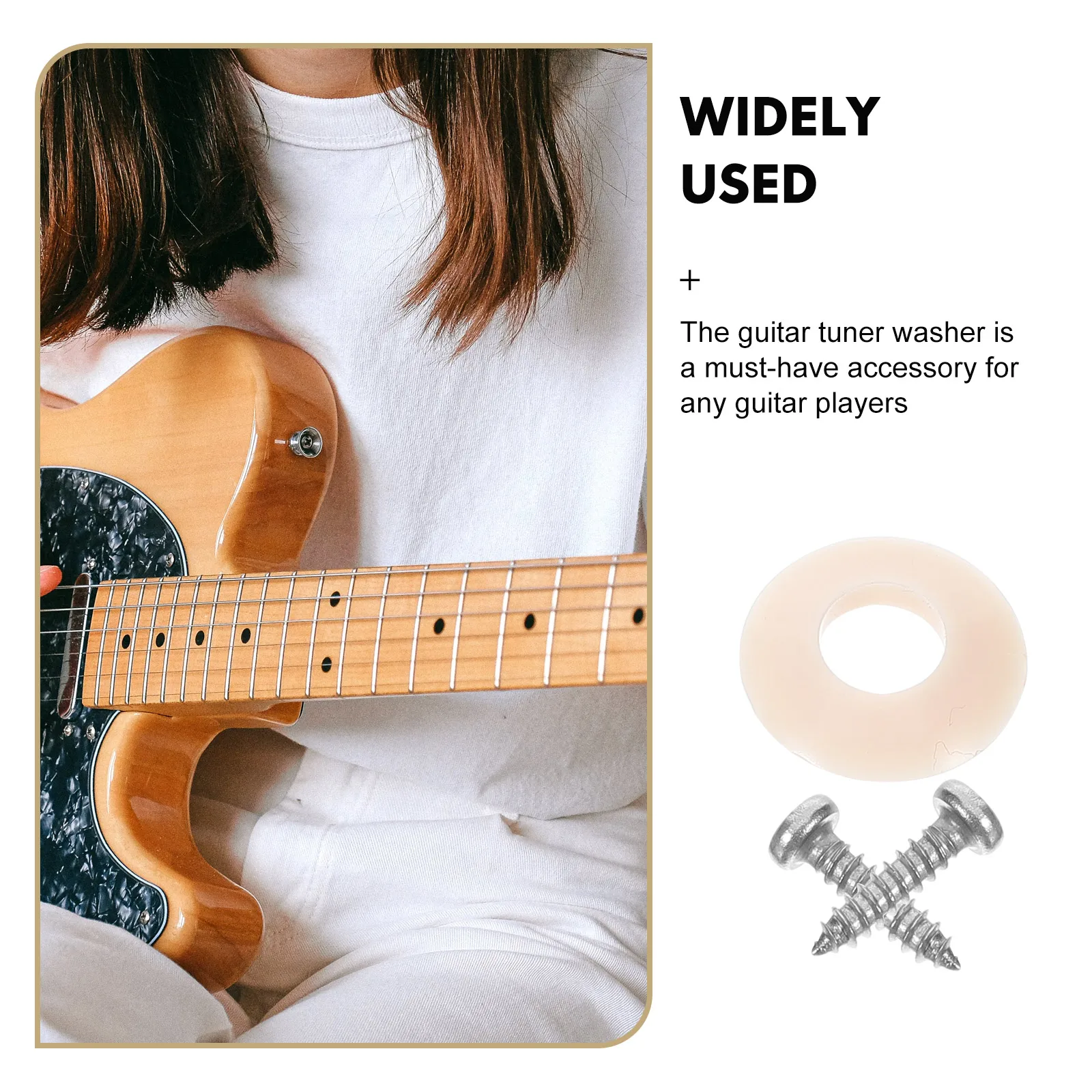 

1Set Guitar Tuner Washer Small Replaceable Tuning Peg Spacer Guitar Accessory for Stable Sound Tuning Peg Screws