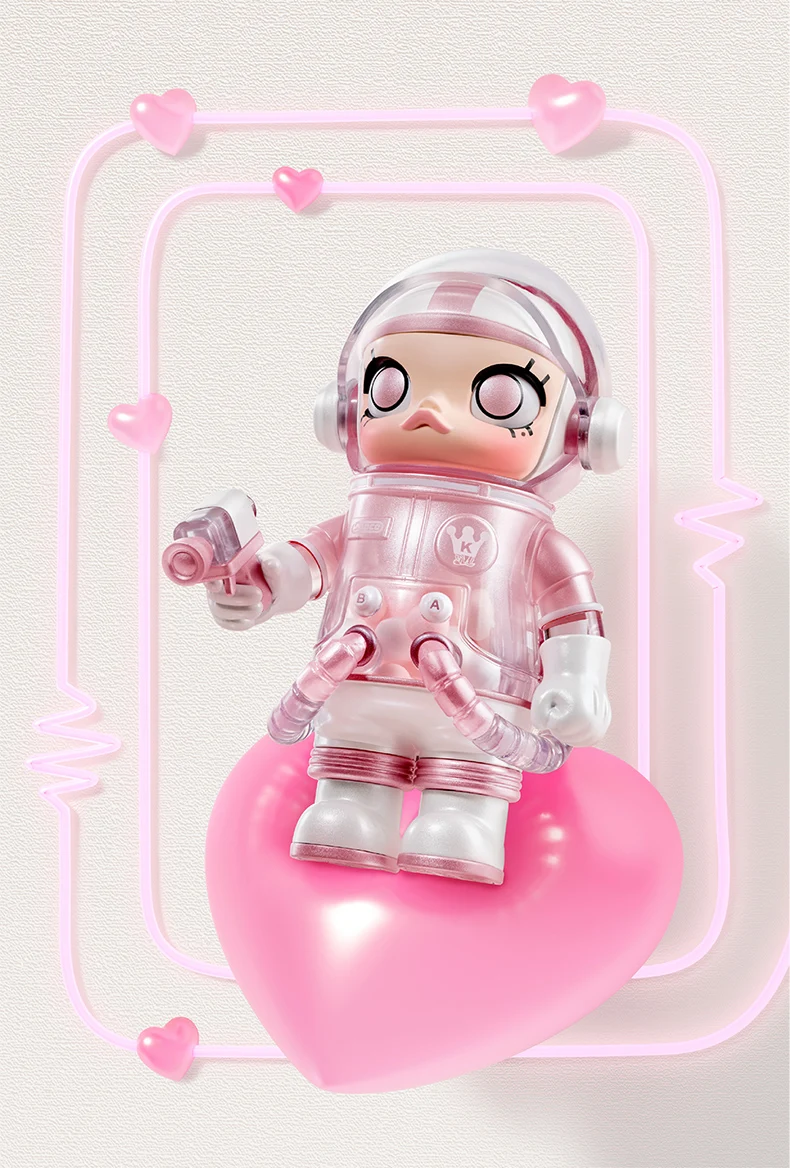 Officiële echte POPMART Mega Space Molly 100% Anniversary Series 4 Blind Box Doll Ornament Toy Verjaardag Verrassingsgeschenken