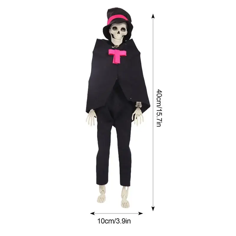 Posable Halloween Skeleton Realistic Posable Skeleton Decor Decoration Accessory For Haunted Houses Trees Doors And Lawns