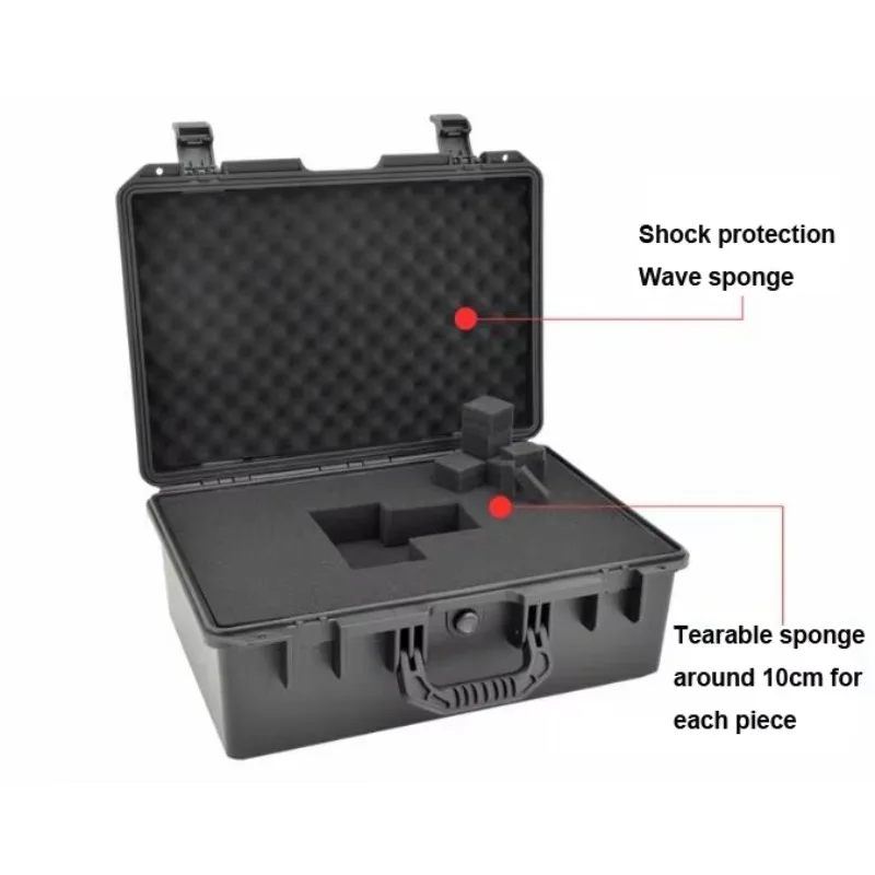 Waterproof Impact Resistant Tool Box Safety Case with Pre-cut Foam Lining for Equipment Camera Suitcase File Toolbox
