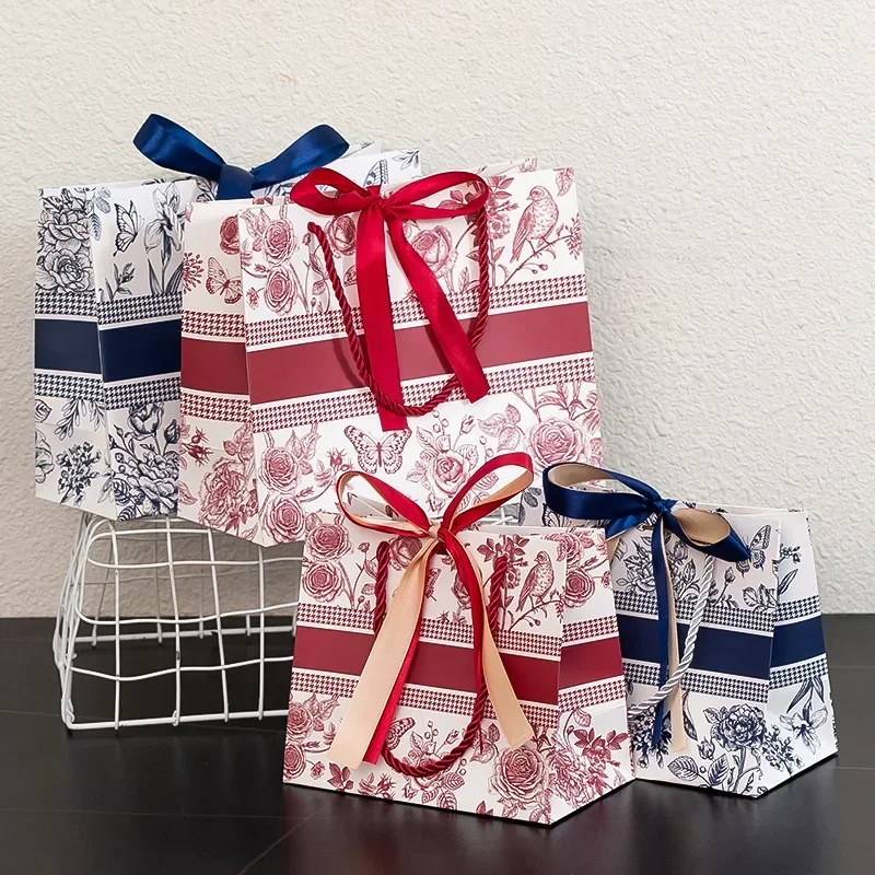 

Bow Tote Gift Bag Shopping Bag Valentine's Day Birthday Party Gift Bag Holiday Decoration Storage Bag Packaging Box Baby Kids