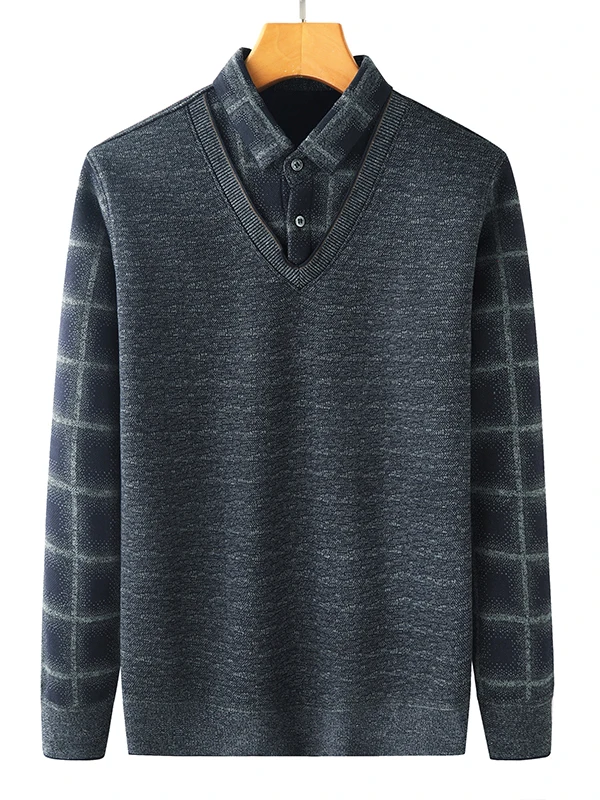 

Теплый мужской свитер на флисовой подкладке, утолщенный, осенне-зимний, базовый слой, повседневный, на пуговицах, с длинным рукавом, для делового и повседневного стиля