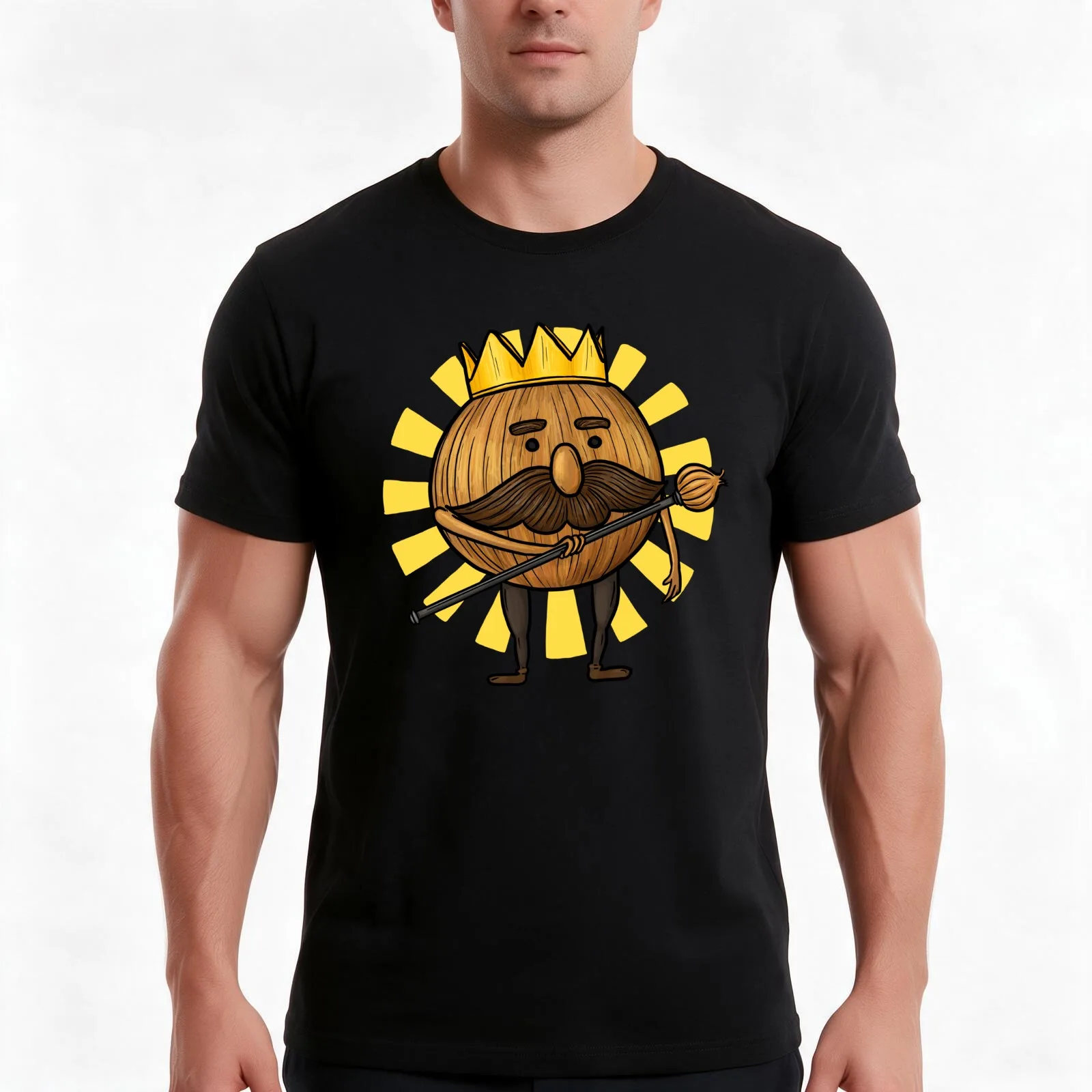 Onion King from Overcooked T-Shirt, Summer Casual Cotton Tee, Oversized Streetwear Tops, Vintage Graphic Print, Unisex Men Women