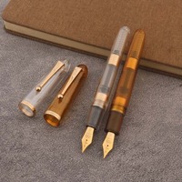 JinHao 9016 heartbeat Fountain Pen Acrylic Transparent White Spin 35MM Stationery Office School Supplies Writing Ink Pens