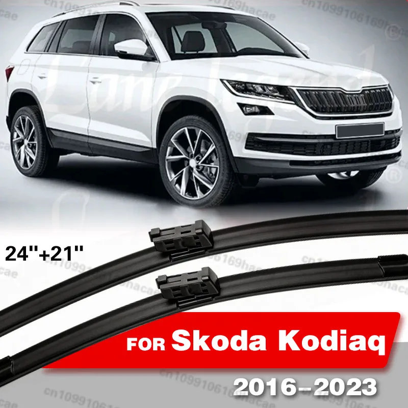 

Wiper LHD Front Wiper Blades Set For Skoda Kodiaq 2016 - 2023 Windshield Windscreen Window Rain Brushes 24"+21" Car Accessories