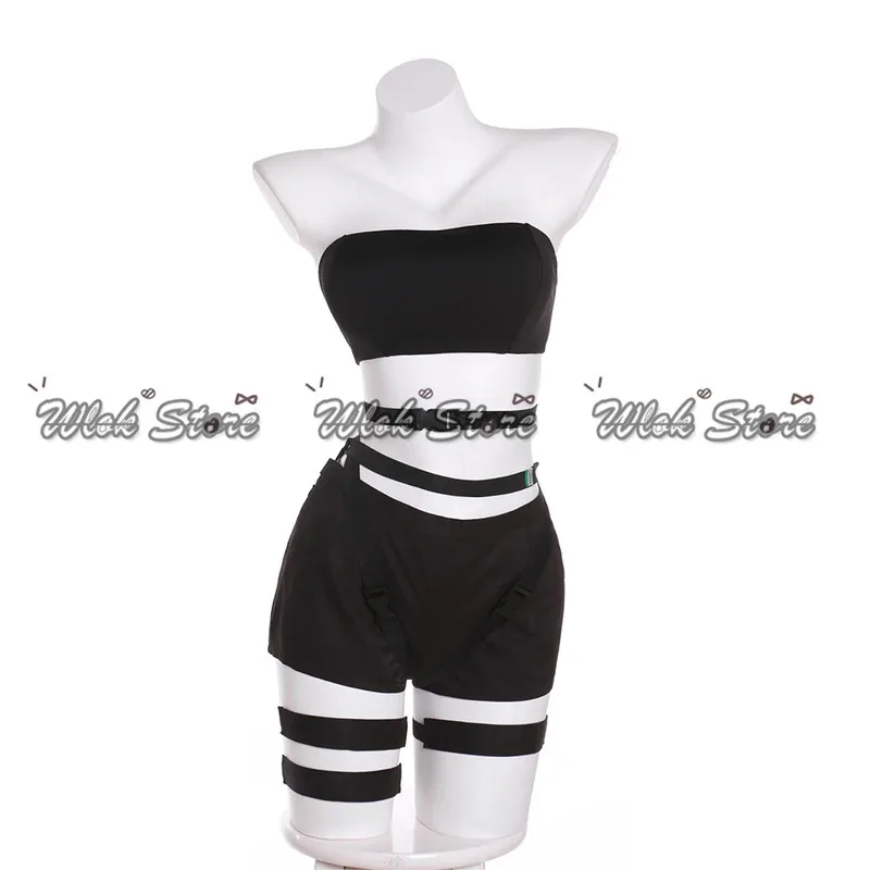 الفتيات فرونت لاين 2: اكسليوم تولولو تأثيري حلي سترة معطف القمم السراويل الجوارب قفازات امرأة هالوين حفلة كرنفال وتتسابق