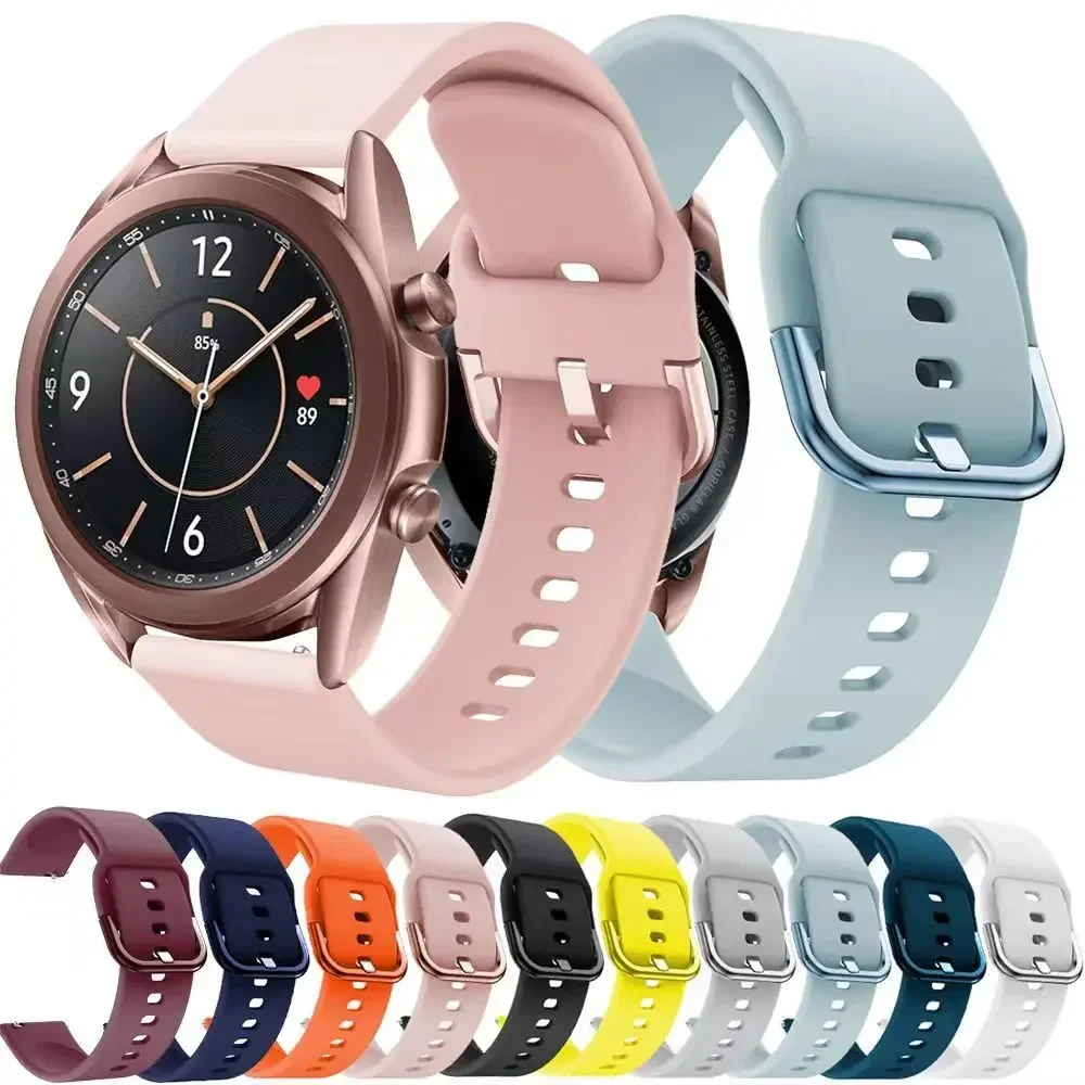 Cinturino per orologio da 20mm/22mm per Samsung galaxy watch 6 5 Pro/5/4/classic/Active 2 bracciale sportivo in Silicone huawei Watch gt 4-2-3 cinturini