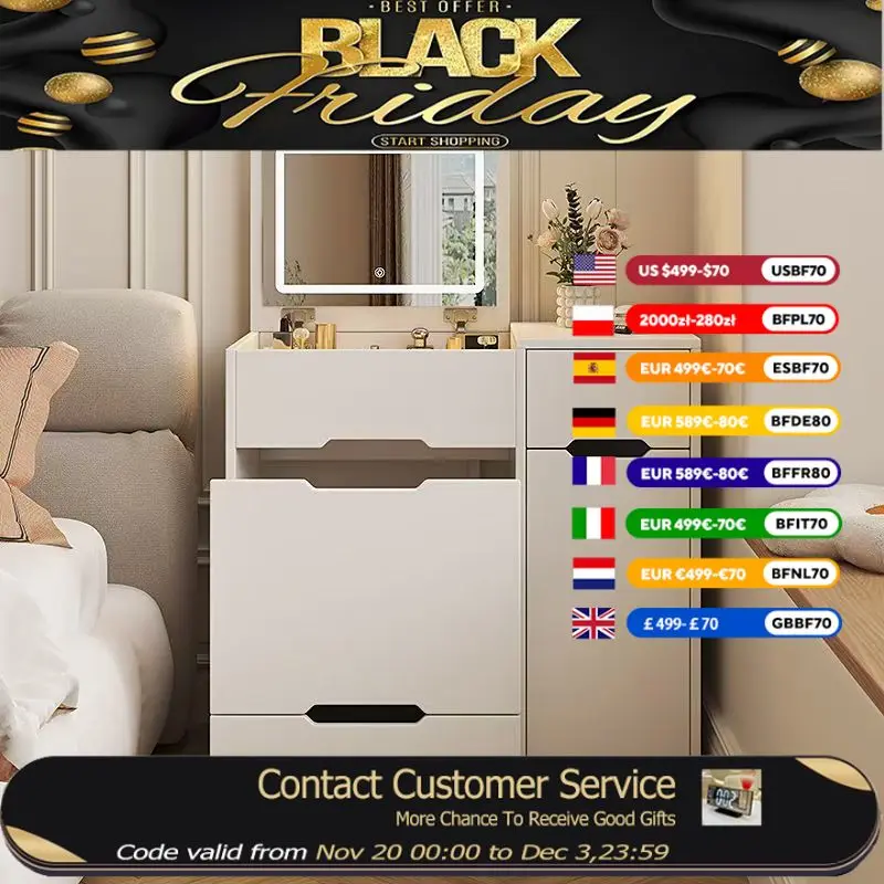 

Hollywood Mirror Vanity Table Storage Minimalist Modern Light Vanity Table Makeup Drawers Coiffeuse De Chambre Maquillage Home