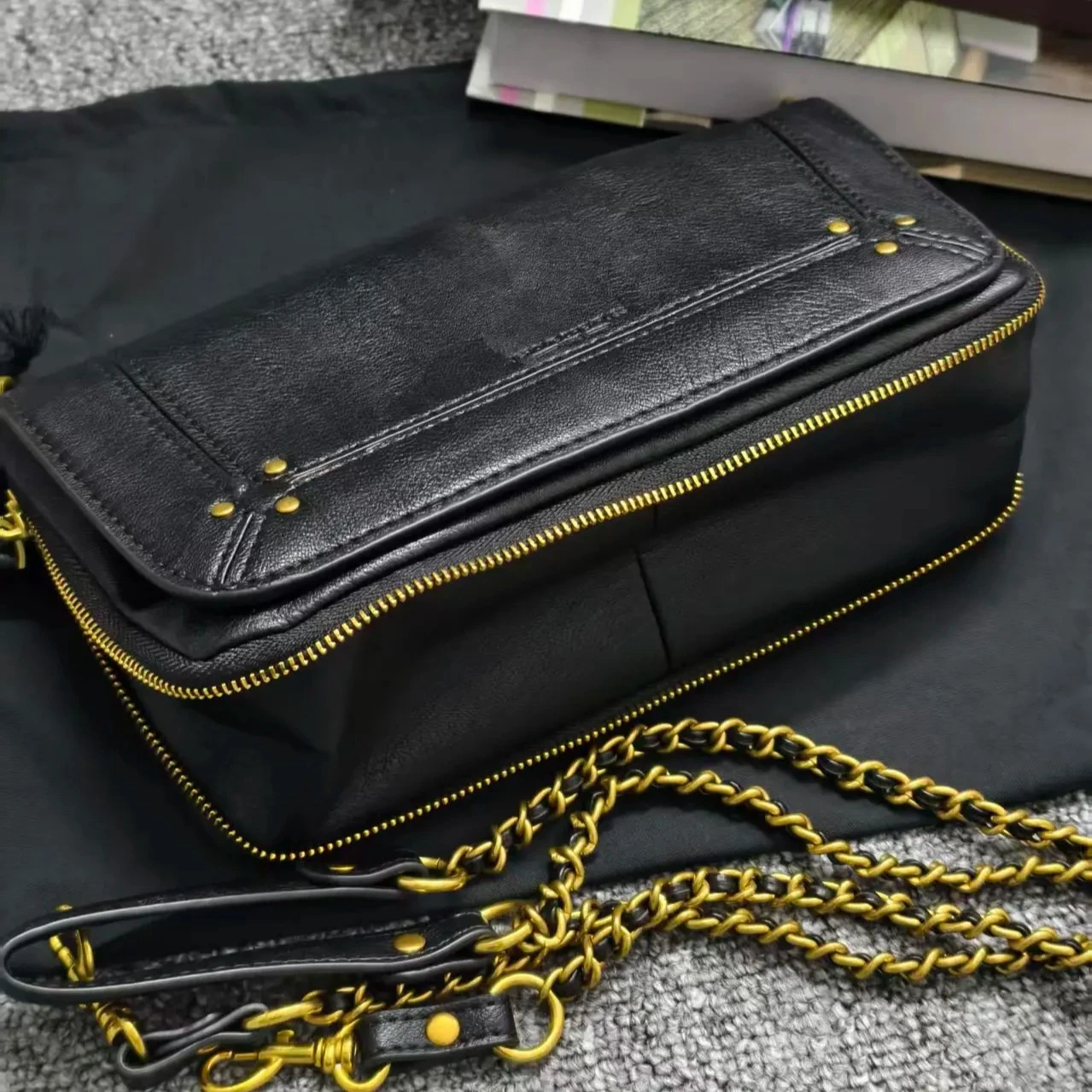 

Французская сумка-мессенджер из натуральной кожи в стиле панк Y2k Jerome, женская сумка через плечо высокого качества, кошельки для женщин