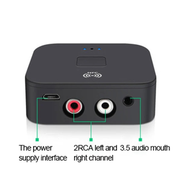 BLS-B11 ตัวรับสัญญาณบลูทูธ NFC 5.0 แจ็ค 3.5 มม.AUX สเตอริโออะแดปเตอร์ไร้สายสนับสนุน APTX LL สําหรับลําโพงรถยนต์ RCA Bluetooth 5.