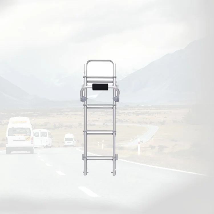 

Best Quality Silver RV Back Folding Ladder 6-7 Steps Use Camper Van Ladder High Tensile Aluminum Alloy Caravan Ladder