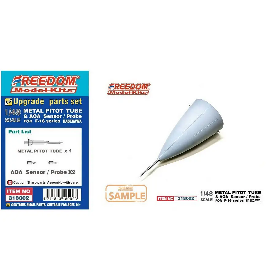 F-16 Metal Pitot Tube & AOA Sensor FREEDOM F318002 1/48 (for Hasegawa)