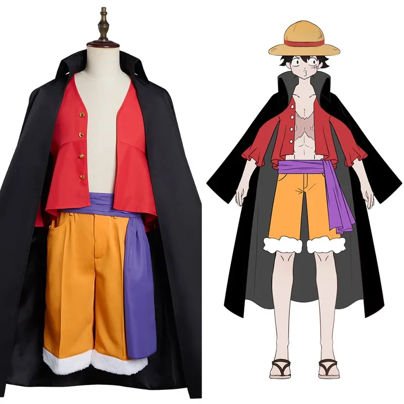 

Аниме One Piece Monkey D. Luffy Косплей Костюм Одежда Униформа Хэллоуин Карнавальный Костюм