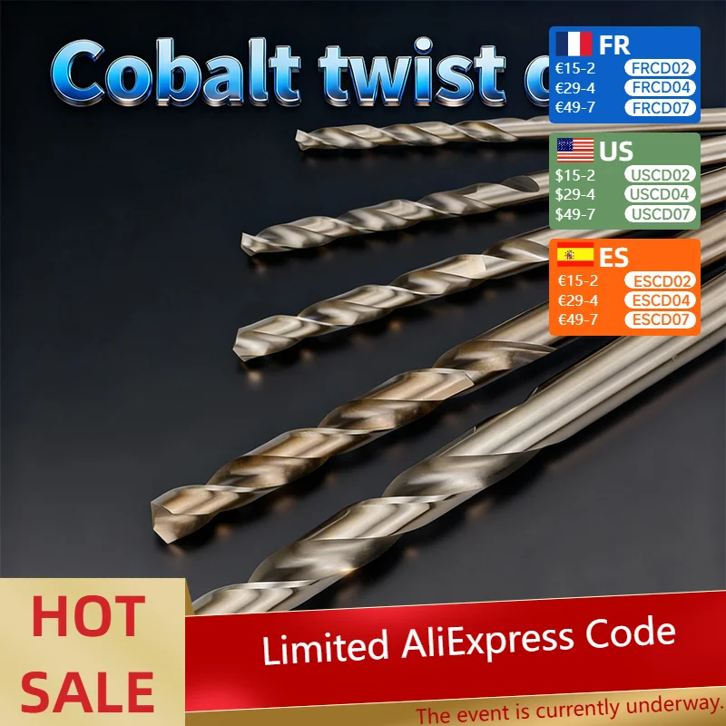 

Спиральное сверло с кобальтовым подшипником, 1/5/10 шт., 1,0-14 мм, набор высокоскоростных стальных сверл M35 для дерева/металла, резак для отверстий, электроинструменты