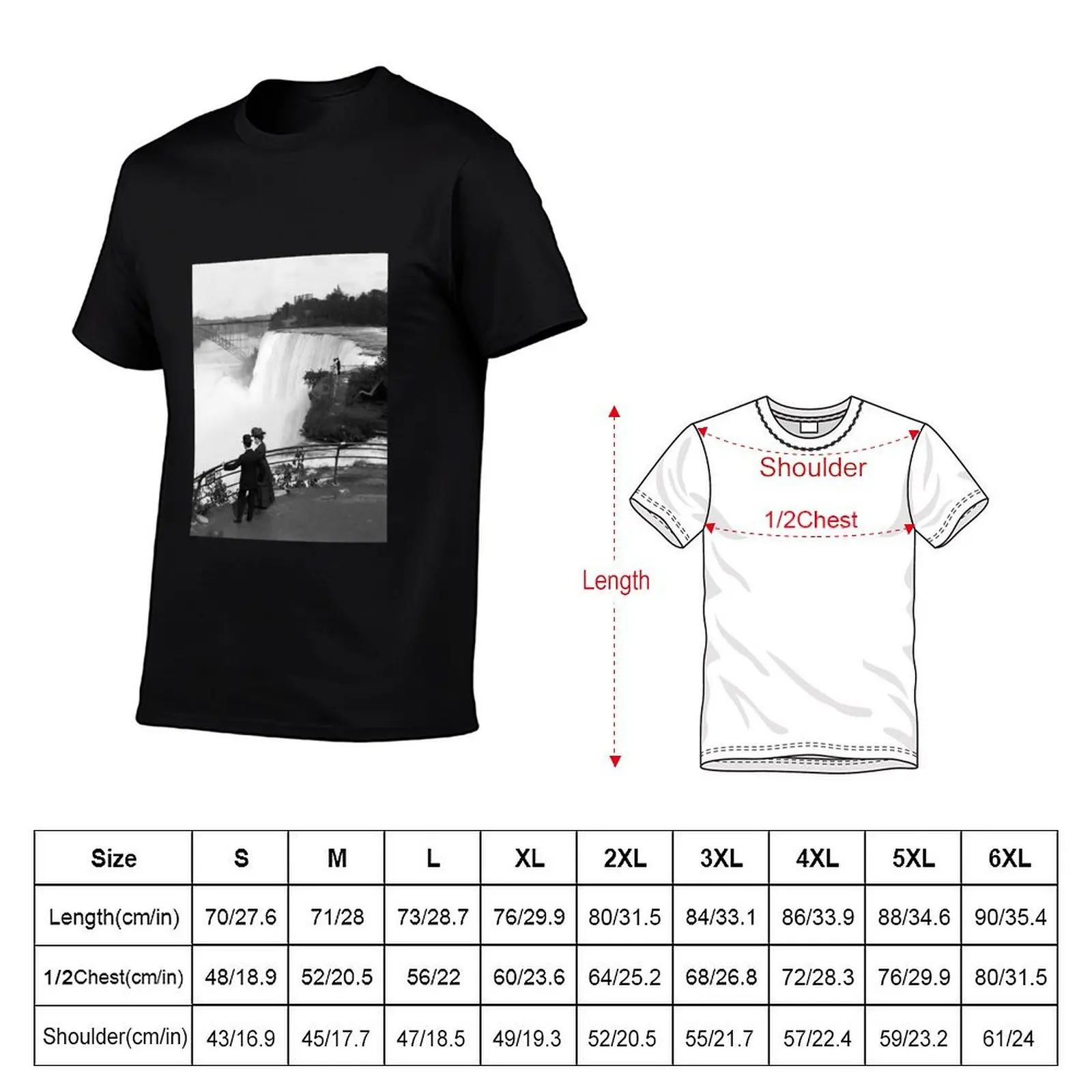 Vintage Niagara Falls - View From Goat Island - 1908 T-Shirt Quick Dry Light Sports T-Shirt