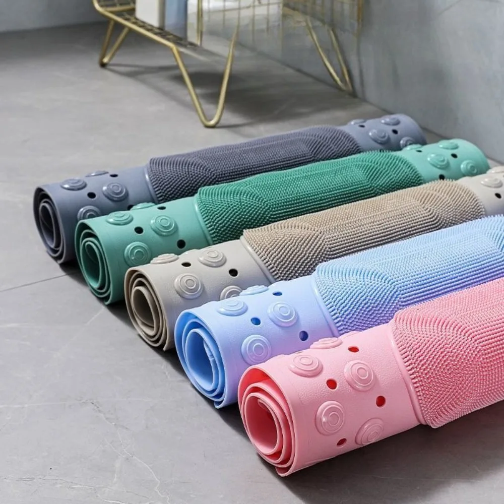عدم الانزلاق بولي كلوريد الفينيل حمام حصيرة مع شفط كأس تدليك المطبات سريعة الجافة الحمام البساط دش السلامة السجاد قوي الصرف الحمام السجاد #1