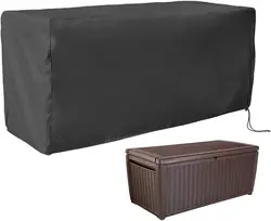 Large deck box cover waterproof heavy-duty courtyard footstool covering all weather outdoor suitable for Keter Suncast Lifetime