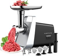 Electric Meat Grinder, Sausage Stuffer with Sausage Tube, 2 Blades, 3 Plates, Kubbe Kit, 2800W Max, Meat Mincer Heavy Duty for H