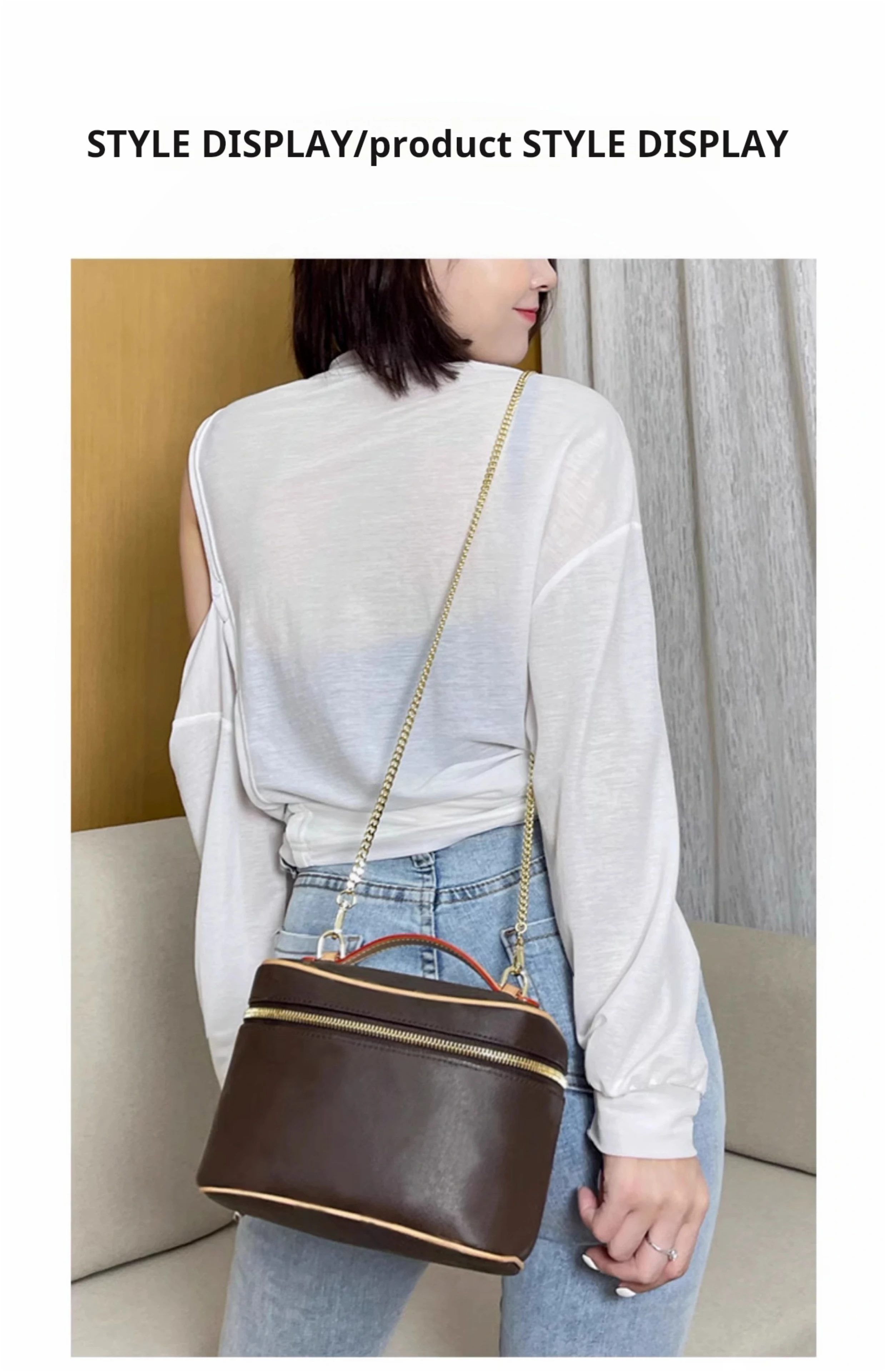 Chain strap Golden Bag Chain Accessories Metal Extension Chains Underarm Crossbody Shoulder Belt Replacement For Women's Bag