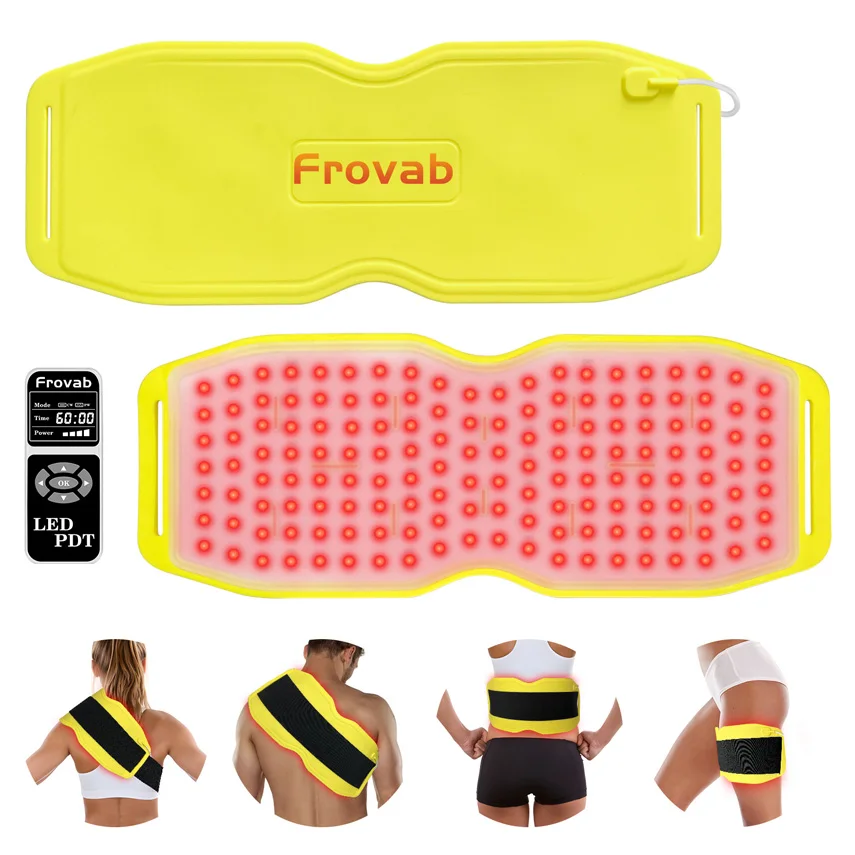 Frovab 660nm 850nm 940nm Led Red Light Therapy Devices Heat Pads for Knees Back Shoulder And Neck Pain Relief Would Healing