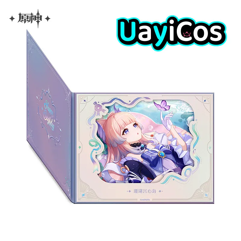 

Official Genshin Impact Sangonomiya Kokomi Yelan Happy Birthday Series Shikishi Colored Paper Ornament Doll Accessories Anime Ga