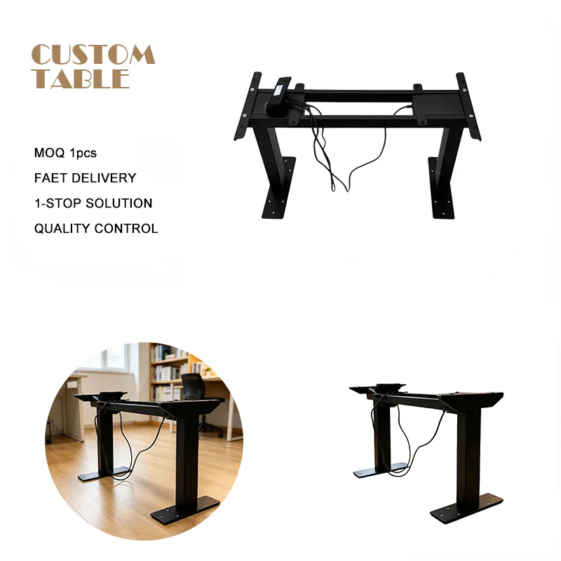 Modern Design and Durable  Construction  Adjustable-height  Computer Table with Multi-functional Remote Control Lifting Frame