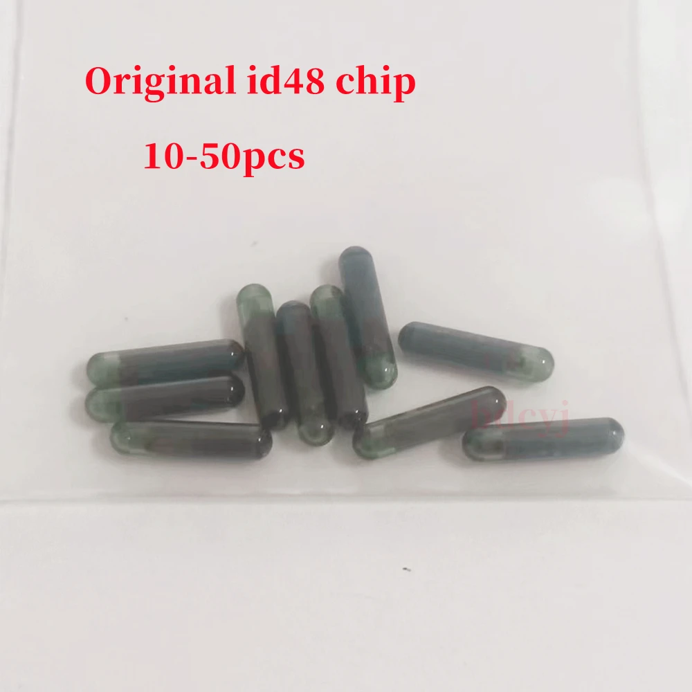 

10-50pcs/lot ORIGINAL ID48 transponder chip Car Key Chip Blank ID48 glass Chip Auto ID 48 for VW Audi Skoda Honda Unlock Chip