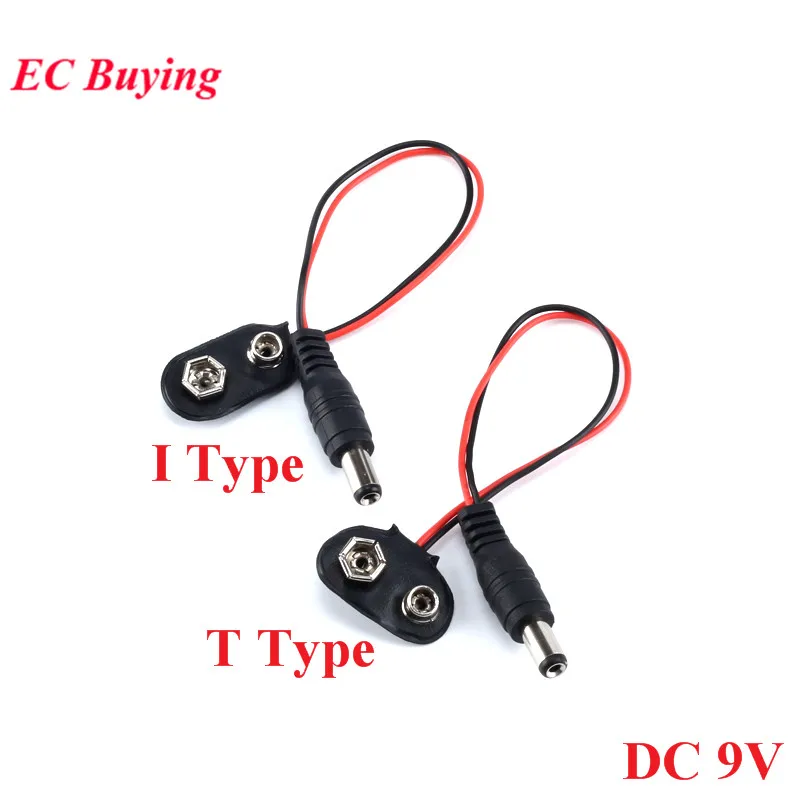 10pcs/5pcs 9V Battery Snap Connector Clip Lead Wires Holder