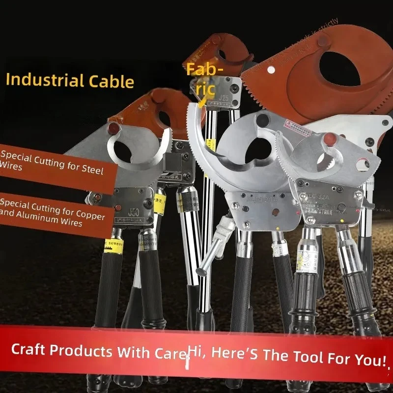 for-j40507595100130-ratchet-cable-shears-electrician-scissors-copper-aluminum-armored-cable-wire-cutters-broken-wire-shears