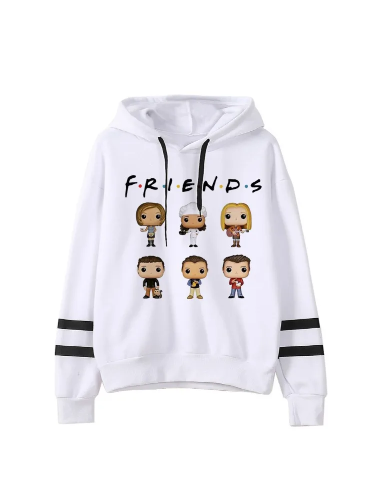 Sweat à capuche Friends pour femmes, personnages de série télévisée, imprimé Pop Art, pull à manches longues, Y2k, graphique décontracté, vêtements d'hiver pour femmes