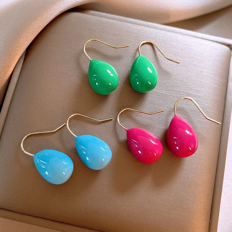 DREJEW Korean Minimalist Earrings for Women New Trendy Drop Earring Stylish Sweet 2025 Korean Fashion Jewelry Dree Shipping
