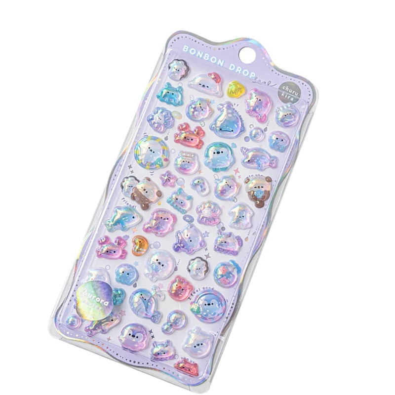 Handabend -Aufkleber Notebook Phone Case Scrapbooks Entzückender 3D -Reliefaufkleber 601D