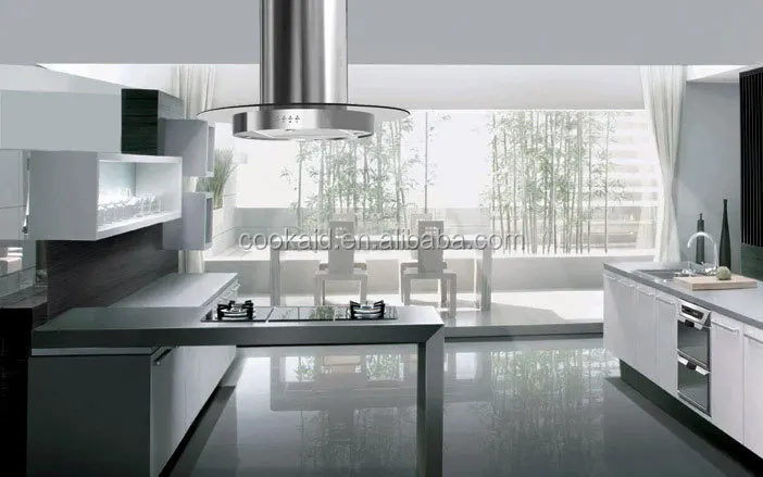 Stainless Steel Round Island Chimney Range Hood