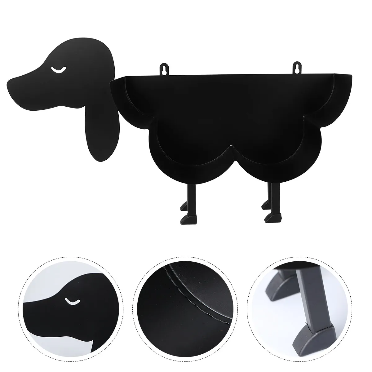 

Cartoon Dog Design Vertical Roll Paper Holder Stable Bottom Desktop Tissue Rack for Bathroom Home Hotel Restaurant Modern