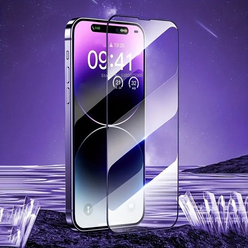 2Pcs Full Cover Protective Glass For IPhone 11 Pro Max 12 13 Mini 7 8 15 Plus Screen Protector For IPhone 14 Pro X XR XS Max