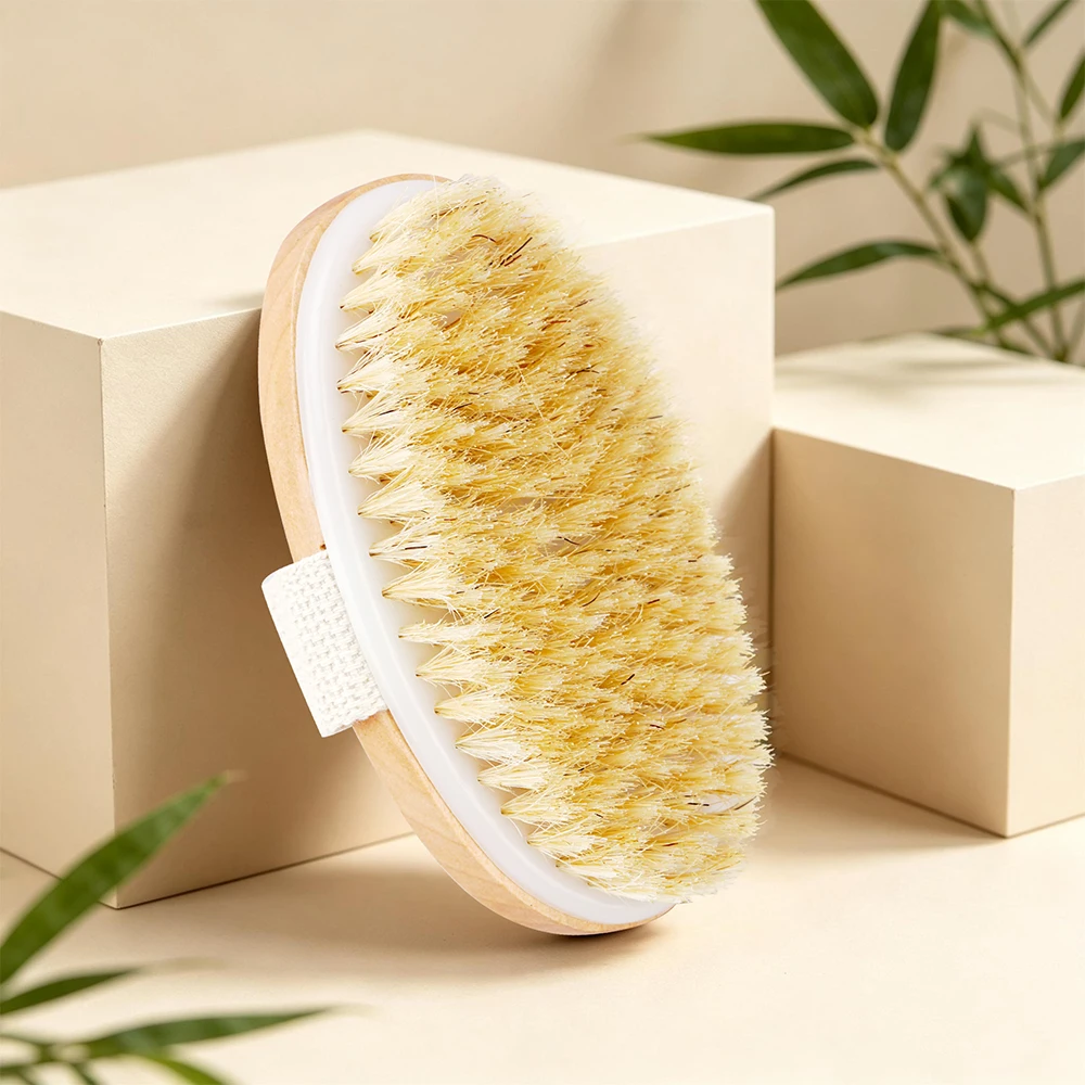 Hair Brush Boar Bristle For Men's Beard Brush Portable Shaving Comb Massage Hair Cleaning Brush For Facial Cleaning Styling Tool