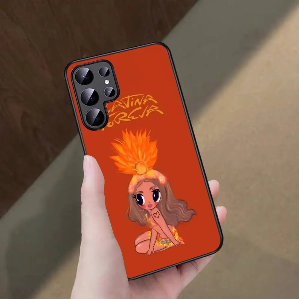 K-karol G Tropicoqueta funda de teléfono para Samsung S 24 fe 25 Ultra plus 20 lite 24 22 21 30 22 23 Ultra 5G Fundas